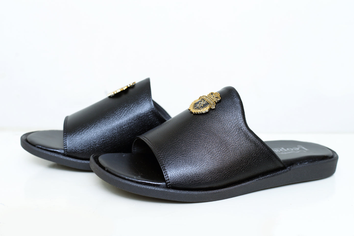 Men Black Formal Slippers